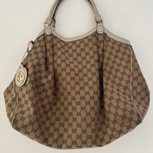 Gucci Sukey Tote GG Canvas Large - Classic Luxury Handbag - Picture 14 of 14
